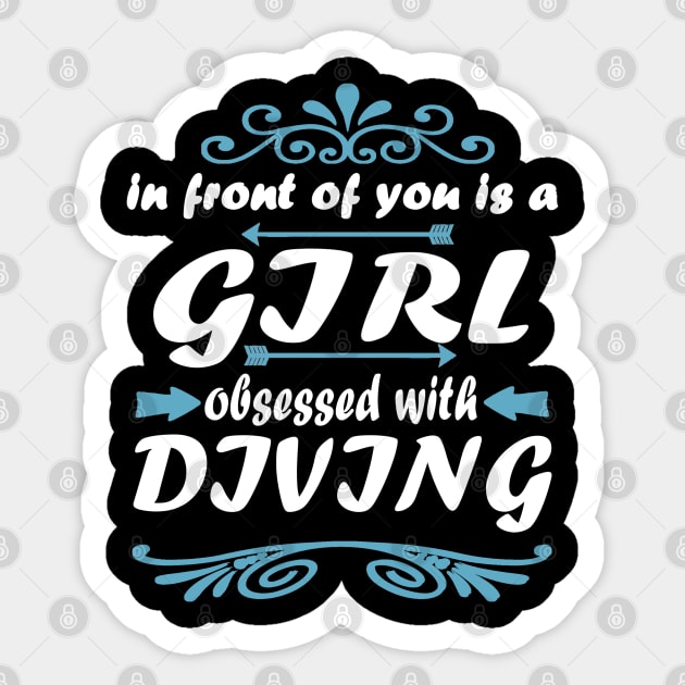 Diving sea women girls dolphin coral Sticker by FindYourFavouriteDesign